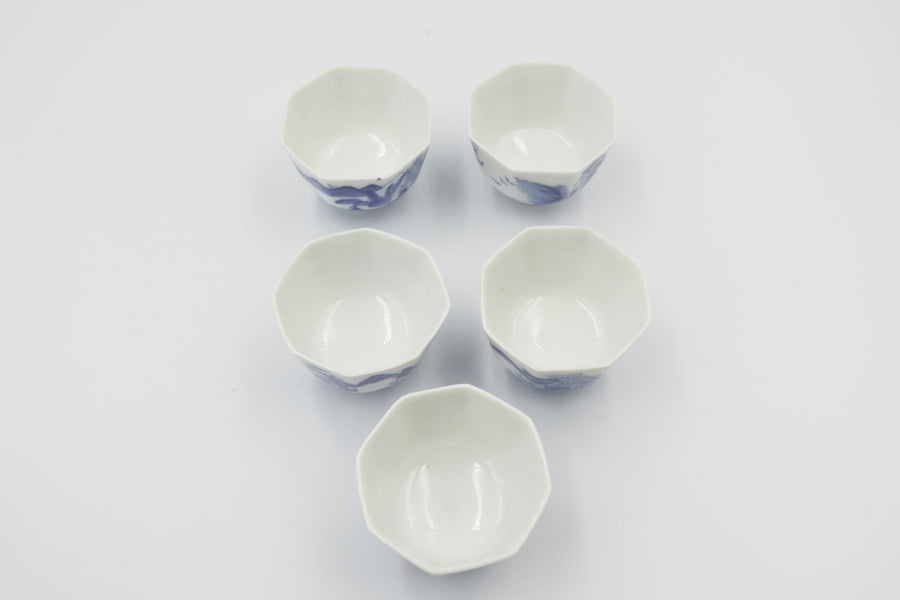 Handmade and  hand-painted 5 x Cup Set - 25ml
